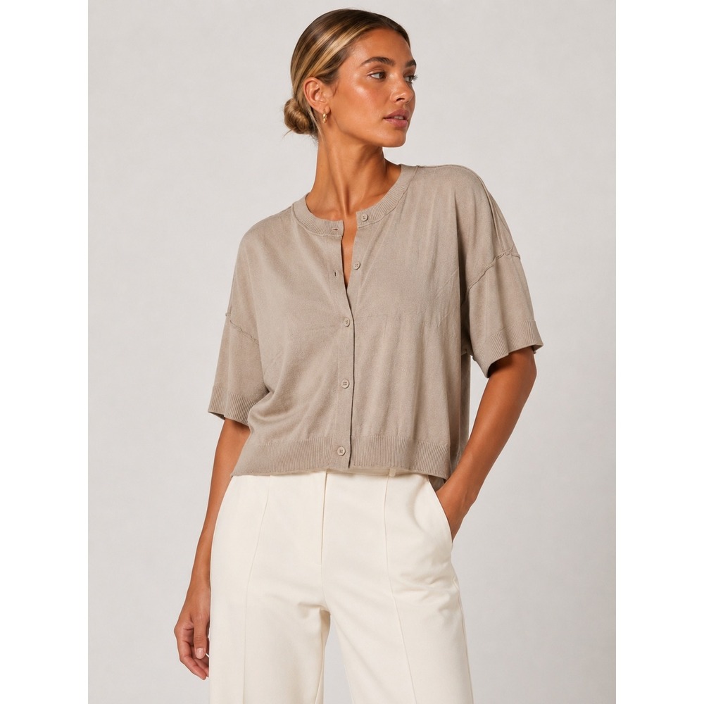 Cicy Bell Work Well Minimalist Basic Button Up Cardigan Sweater XL NWT
